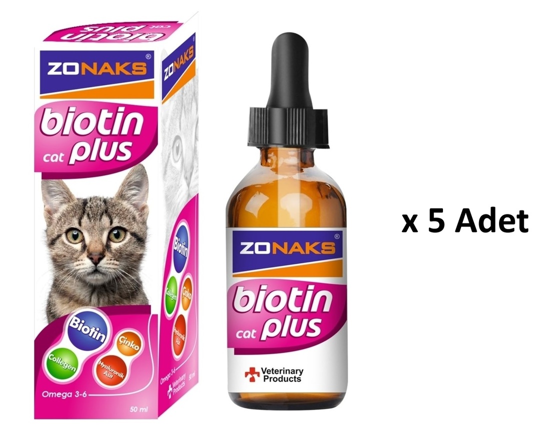 Kedi Biotin Damla 50 ML x 5 Adet ( Tüy Dökümü Azaltır )