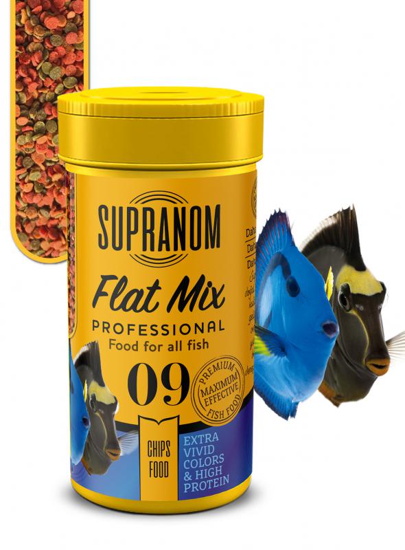 Supranom tatlı ve tuzlu su balık yemi flat mix chips food 100ml