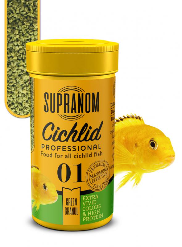 Supranom cichlid balık yemi green granul 100ml