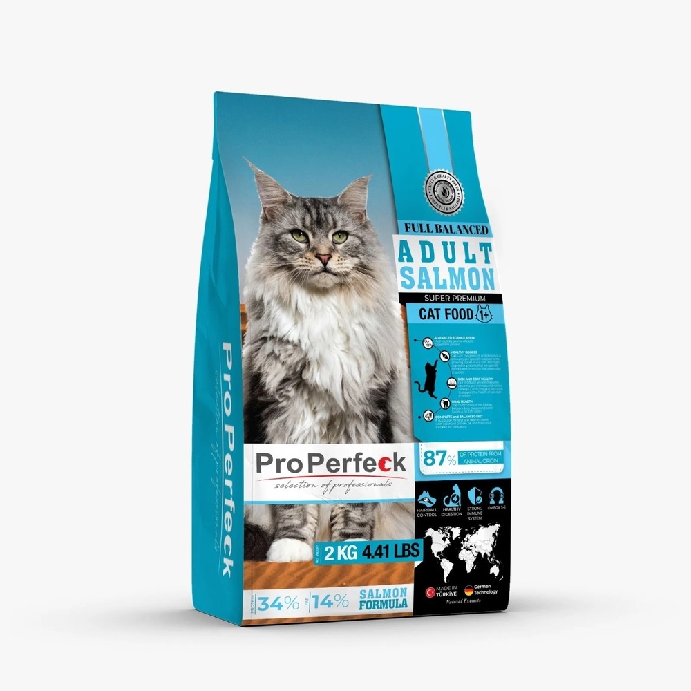 SÜPER PREMİUM YETİŞKİN SOMONLU PORTAKALLI KEDİ MAMASI 2 KG