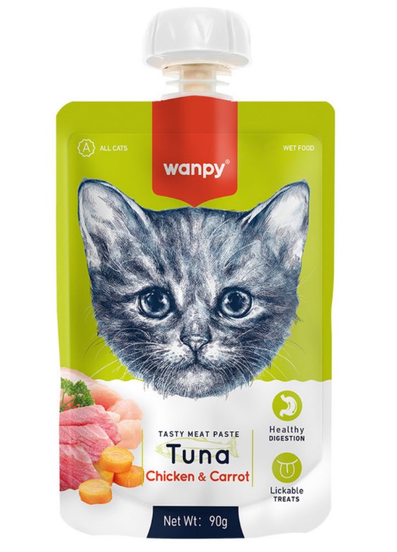 Wanpy Kedi Ödülü Ton Balıklı Tavuklu Ezme 90 Gr