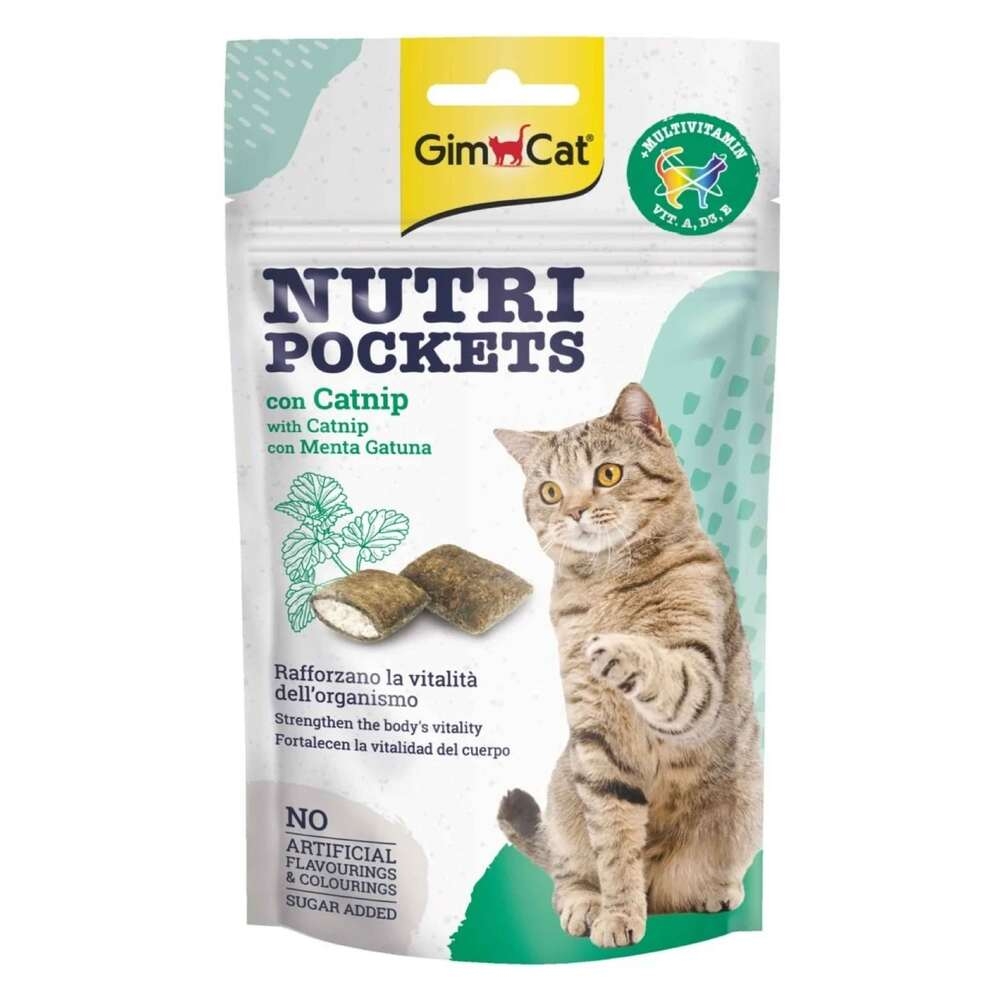 GimCat Nutripockets Kedi Otlu Multivitamin Kedi Ödül Maması 60gr