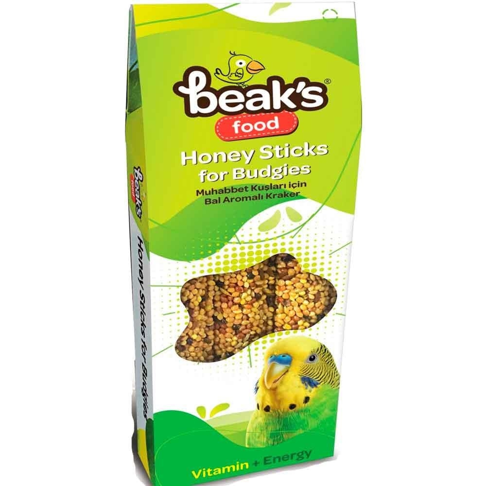 Beaks Ballı 3’Lü Muhabbet Kuşu Krakeri 90 gr