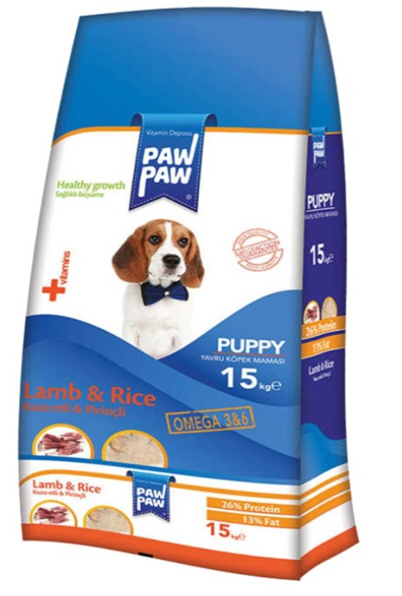 Paw Paw Kuzu Etli Yavru Köpek Maması 15 kg