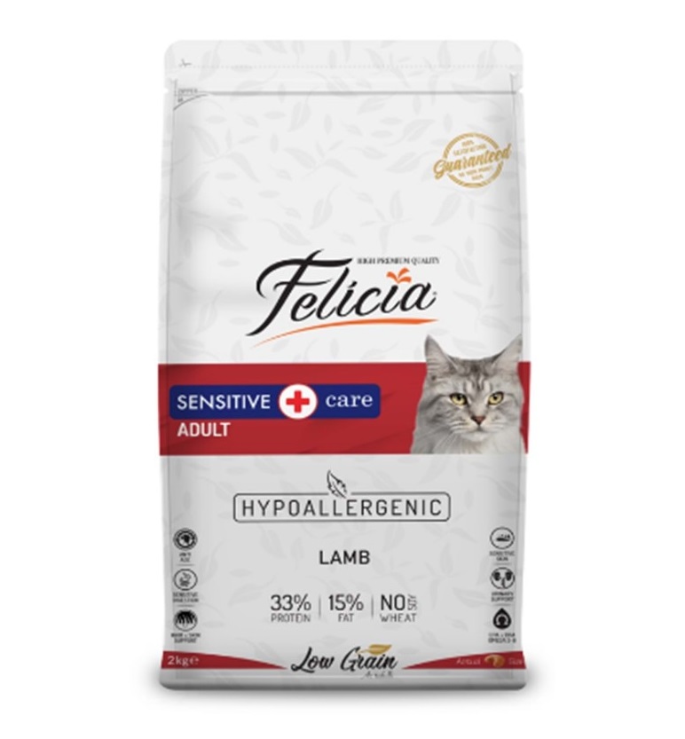 Felicia Az Tahıllı 12 Kg Kuzu Etli Yetişkin HypoAllergenic Kedi Maması