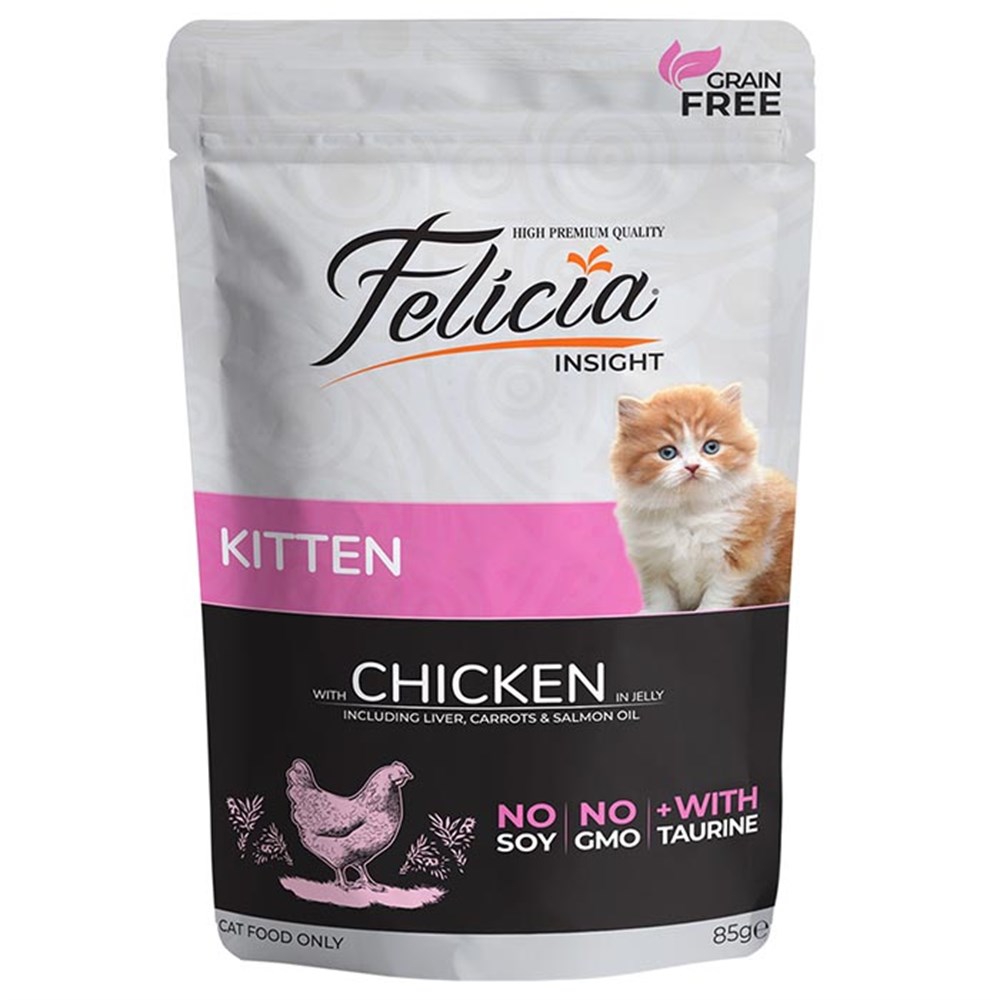 Felicia Tahılsız Tavuklu Yavru Kedi Yaş Maması 85 gr