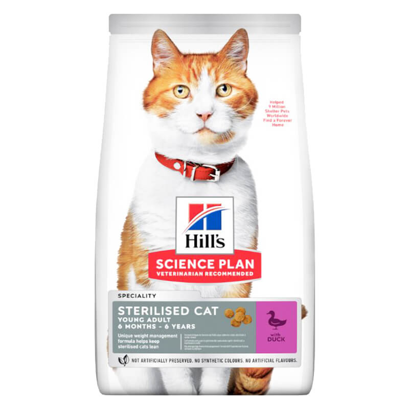 Hills Kısırlaştırılmış Kedi Maması Ördekli 1,5 Kg