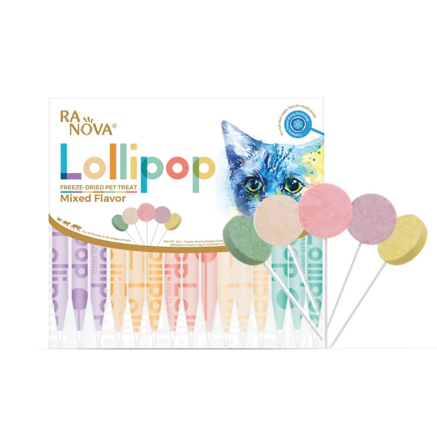 Ranova Kediler için Karışık Lezzetli Lolipop Ödül 15x1.4 Gr