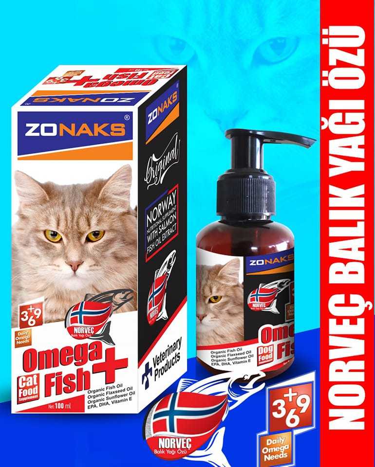 Zonaks Norveç Kedi Balık Yağı Omega Fish 100 ml