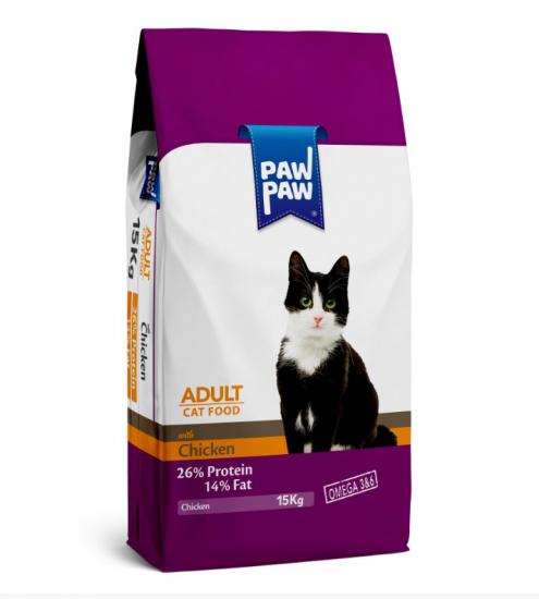 PawPaw Yetişkin Kedi Maması Tavuklu 15 KG