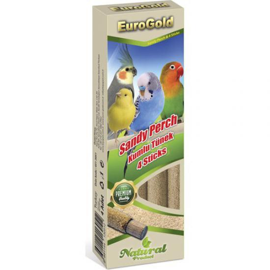Eurogold Kuşlar İçin Kumlu Tünek 4’lü