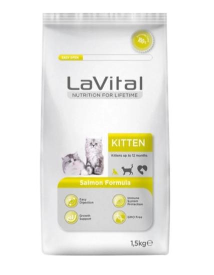 Lavital Kitten Somon Balıklı 1.5 Kg Yavru Kuru Kedi Maması