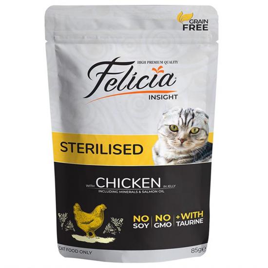 Felicia Tahılsız Tavuklu Kısırlaştırılmış Kedi Yaş Maması 85 gr