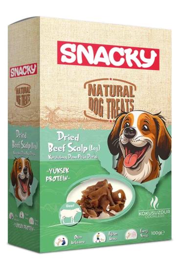 Snacky Kurutulmuş Dana Paça Derisi Köpek Ödülü Maması 100gr