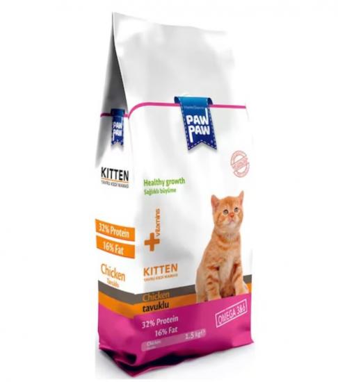 Paw Paw Kitten Tavuk Etli 15 kg Yavru Kedi Maması