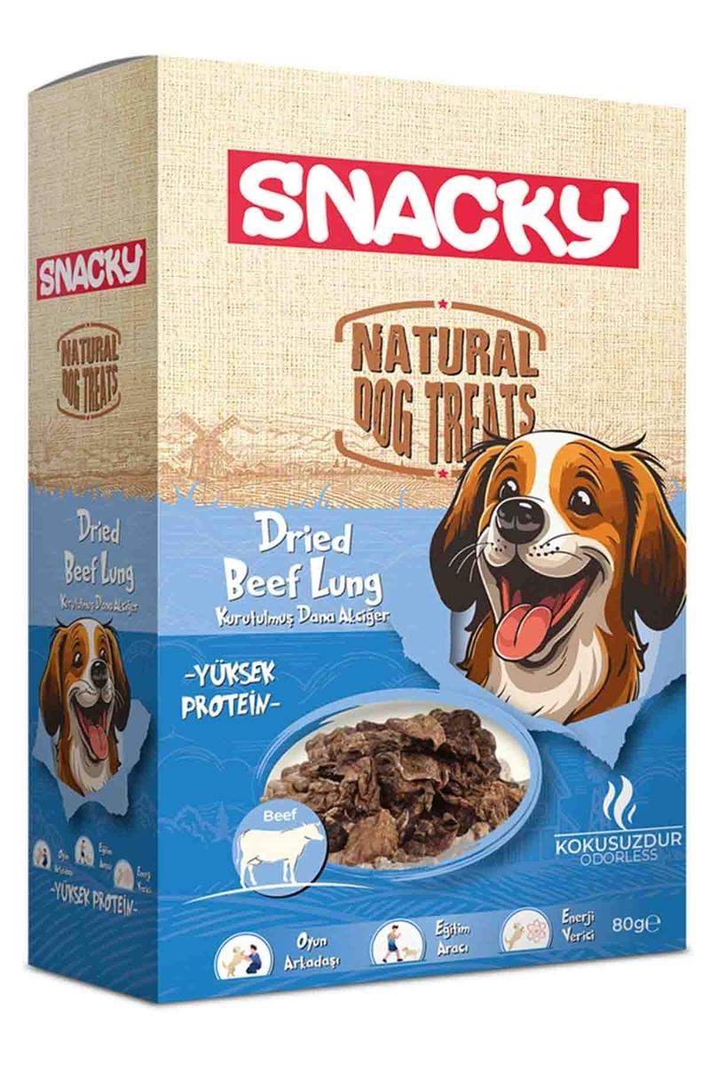 Snacky Kurutulmuş Dana Akciğer Köpek Ödül Maması 80gr