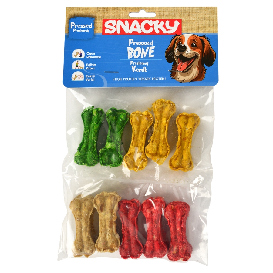 Snacky Munchy Köpek Press Kemik 10’lu - 5 cm