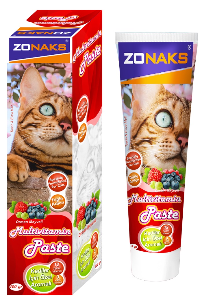 Zonaks Kedi Multivitamin Paste 100 Gr.