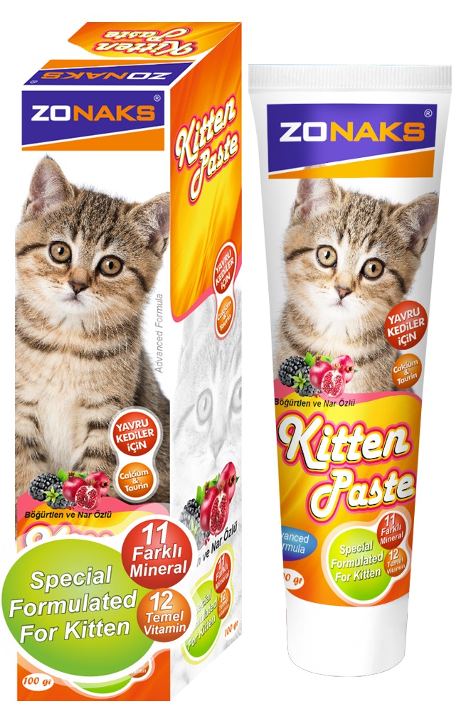 Yetkili Satıcı - Zonaks Kitten Yavru Kedi Vitamin Paste 100 Gr.